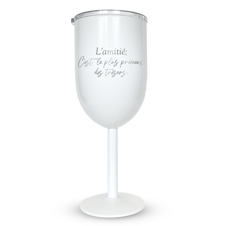 Verre gravé - L'amitié c'est le plus précieux des trésors