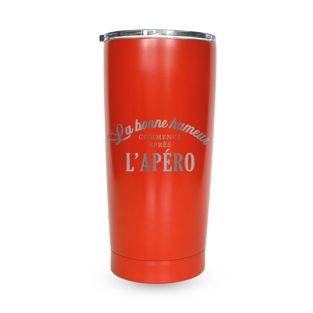 Verre gravé - La bonne humeur commence après l'Apéro