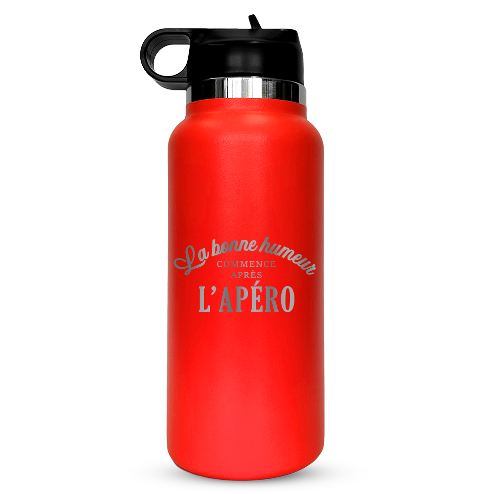 Verre gravé - La bonne humeur commence après l'Apéro