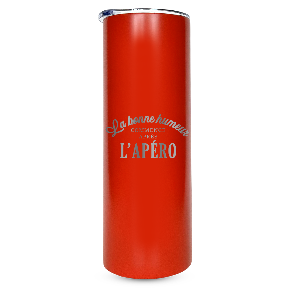 Verre gravé - La bonne humeur commence après l'Apéro