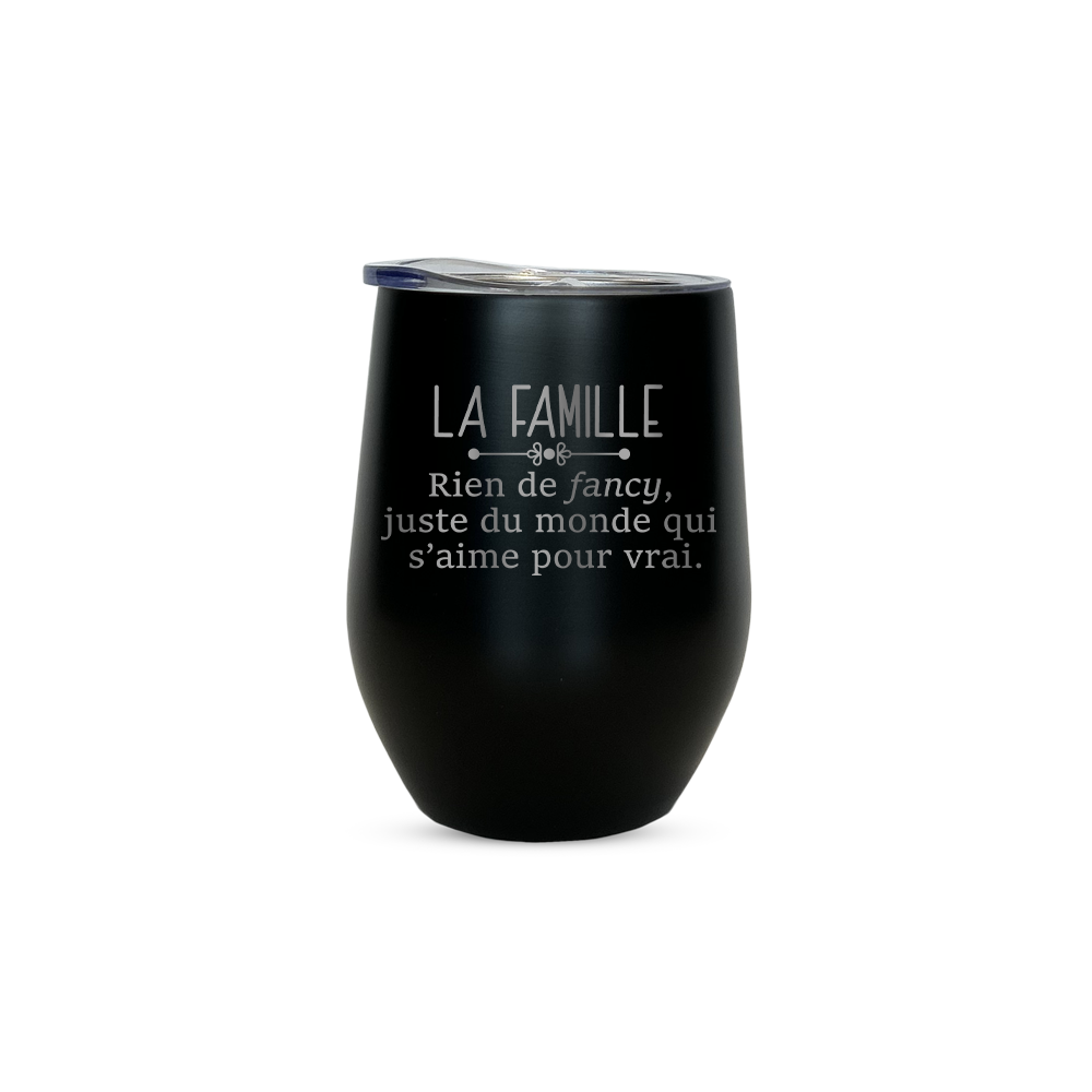 Verre gravé - La famille, rien de fancy