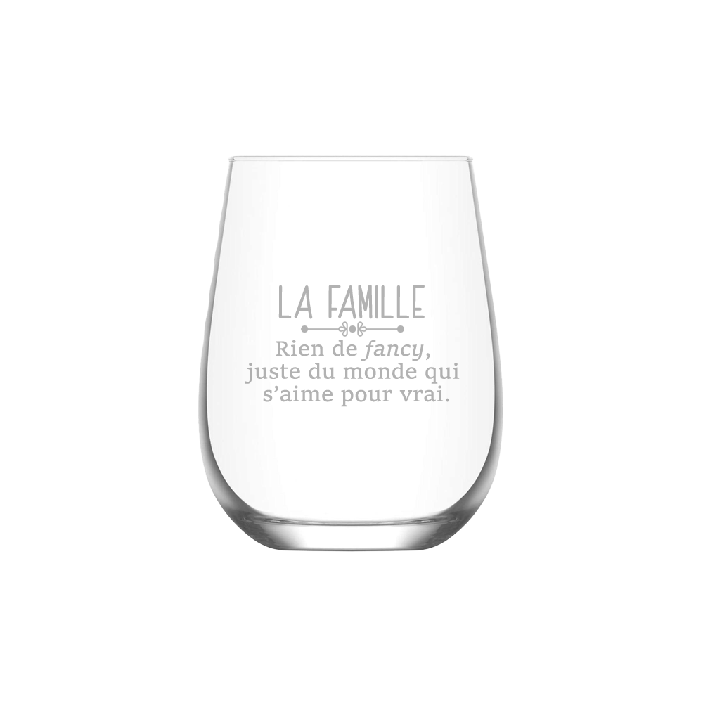 Verre gravé - La famille, rien de fancy