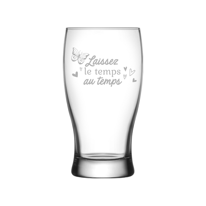Verre gravé - Laissez le temps au temps