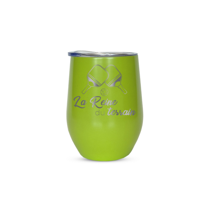 Verre gravé - La Reine du terrain