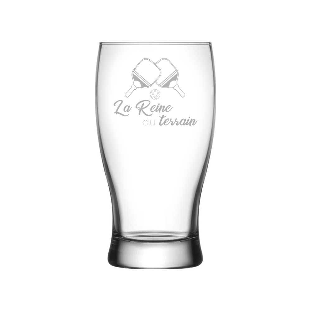Verre gravé - La Reine du terrain