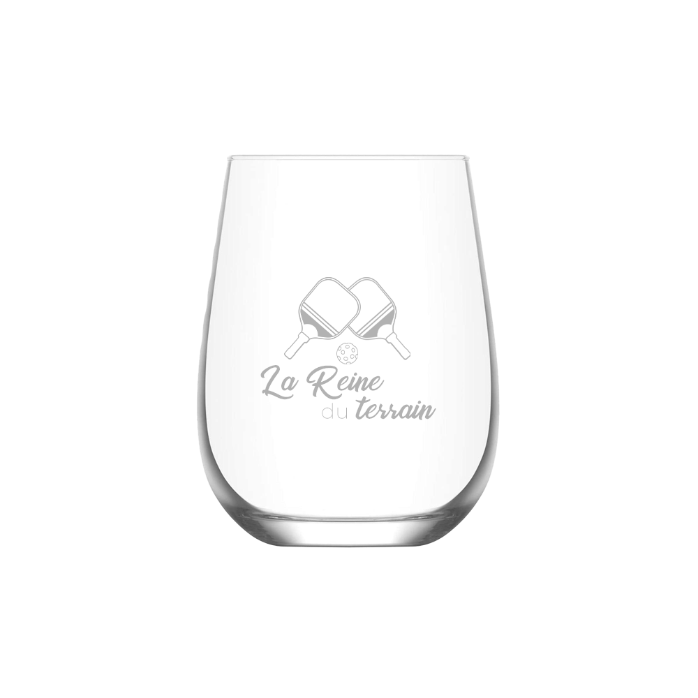 Verre gravé - La Reine du terrain