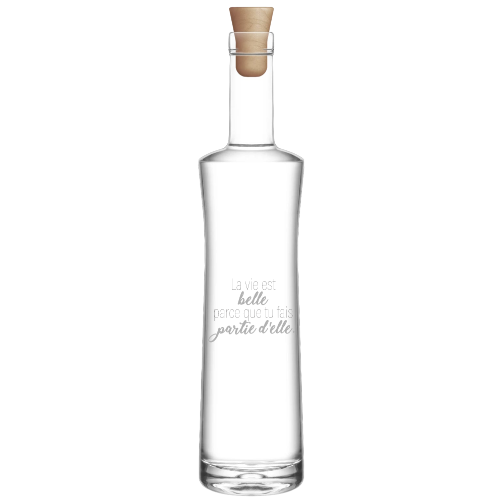 Verre Gravé - La vie est belle parce que tu fais partie d'elle