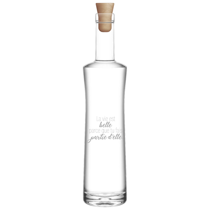 Verre Gravé - La vie est belle parce que tu fais partie d'elle