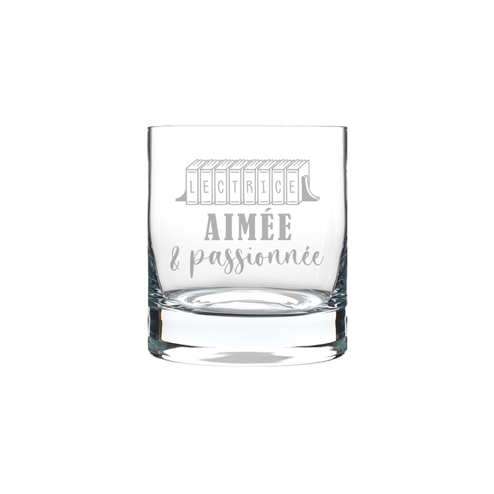 Verre gravé - Lectrice aimée & passionnée