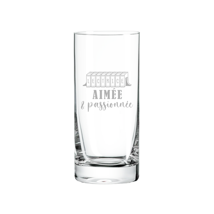 Verre gravé - Lectrice aimée & passionnée