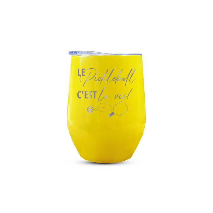 Verre gravé - Le Pickleball c'est la vie