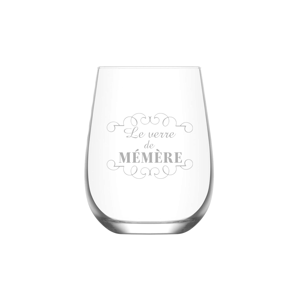 Verre gravé - Le verre de mémère
