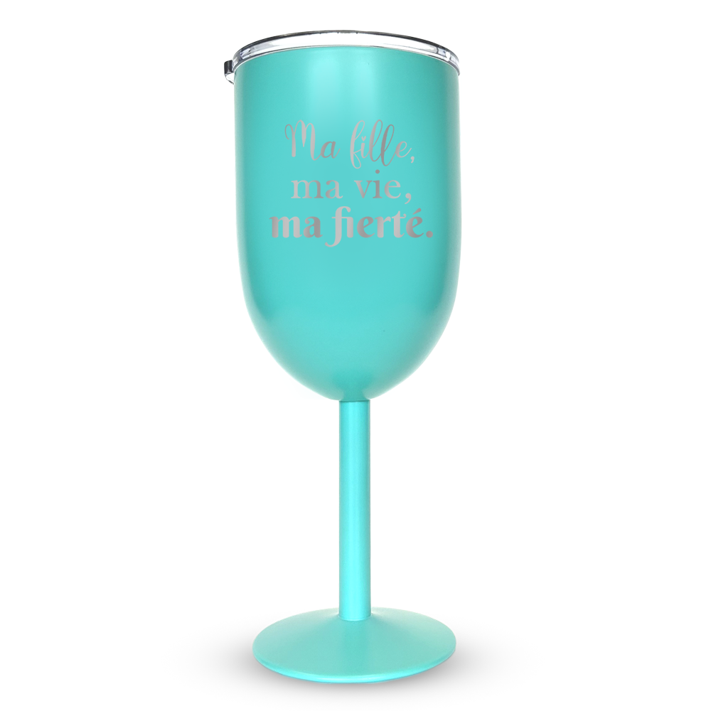 Verre gravé - Ma fille, ma vie, ma fierté