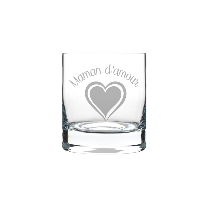 Verre gravé - Maman d'amour