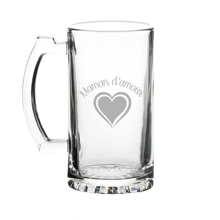 Verre gravé - Maman d'amour
