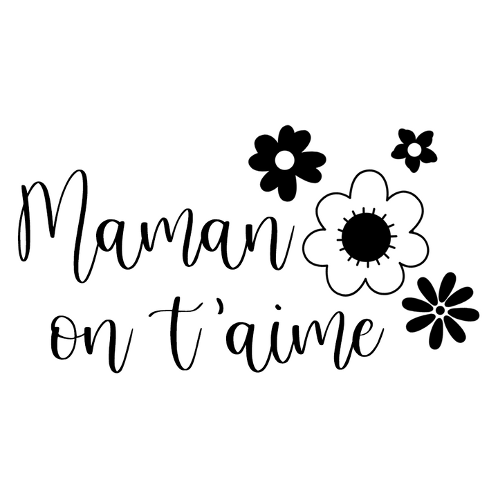 Verre gravé - Maman on t'aime