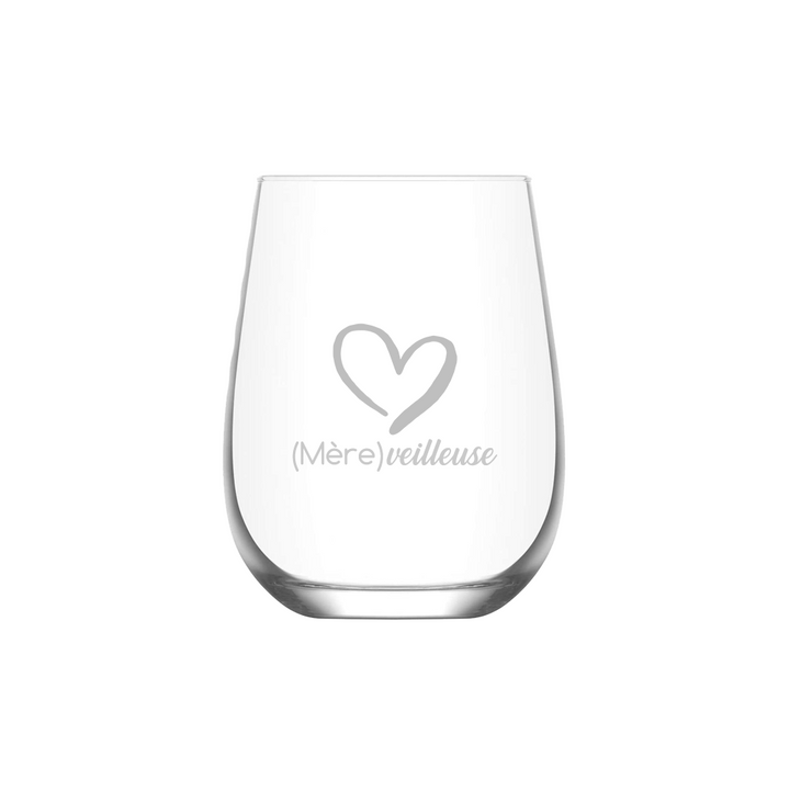 Verre gravé - (Mère)veilleuse