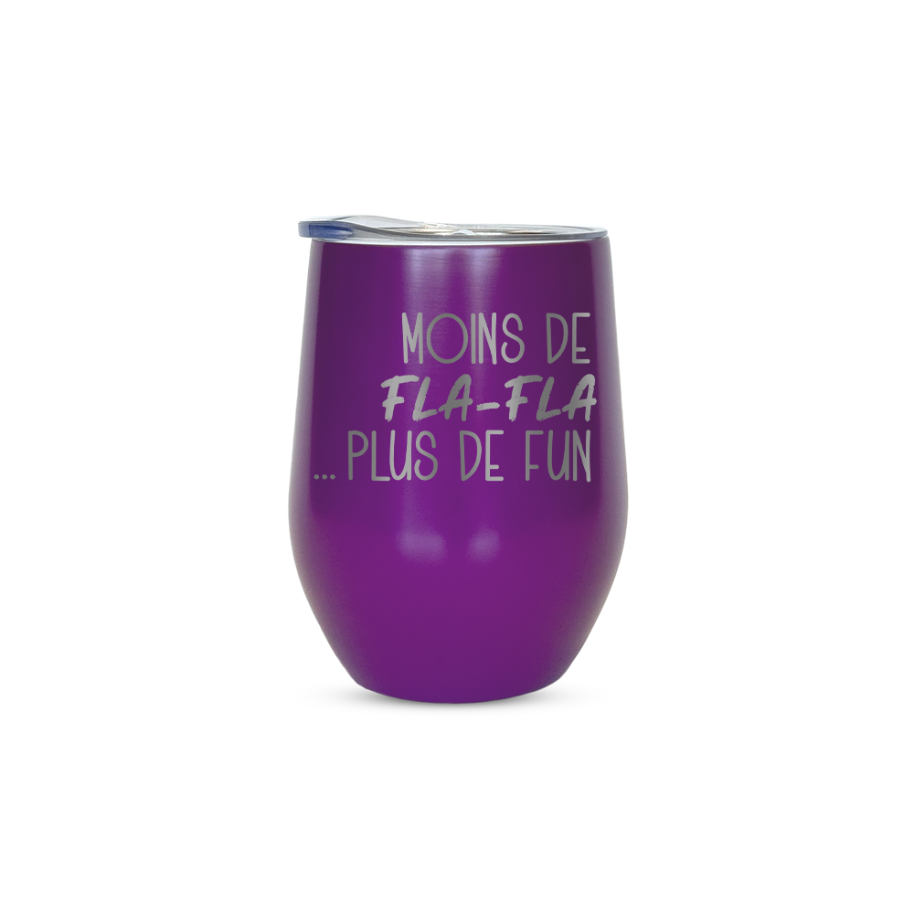 Verre gravé - Moins de fla-fla... plus de fun