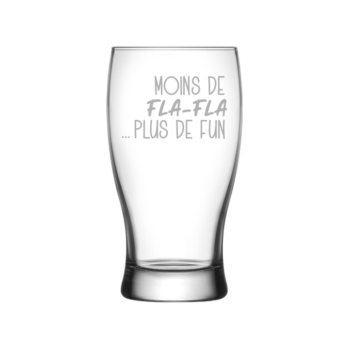 Verre gravé - Moins de fla-fla... plus de fun
