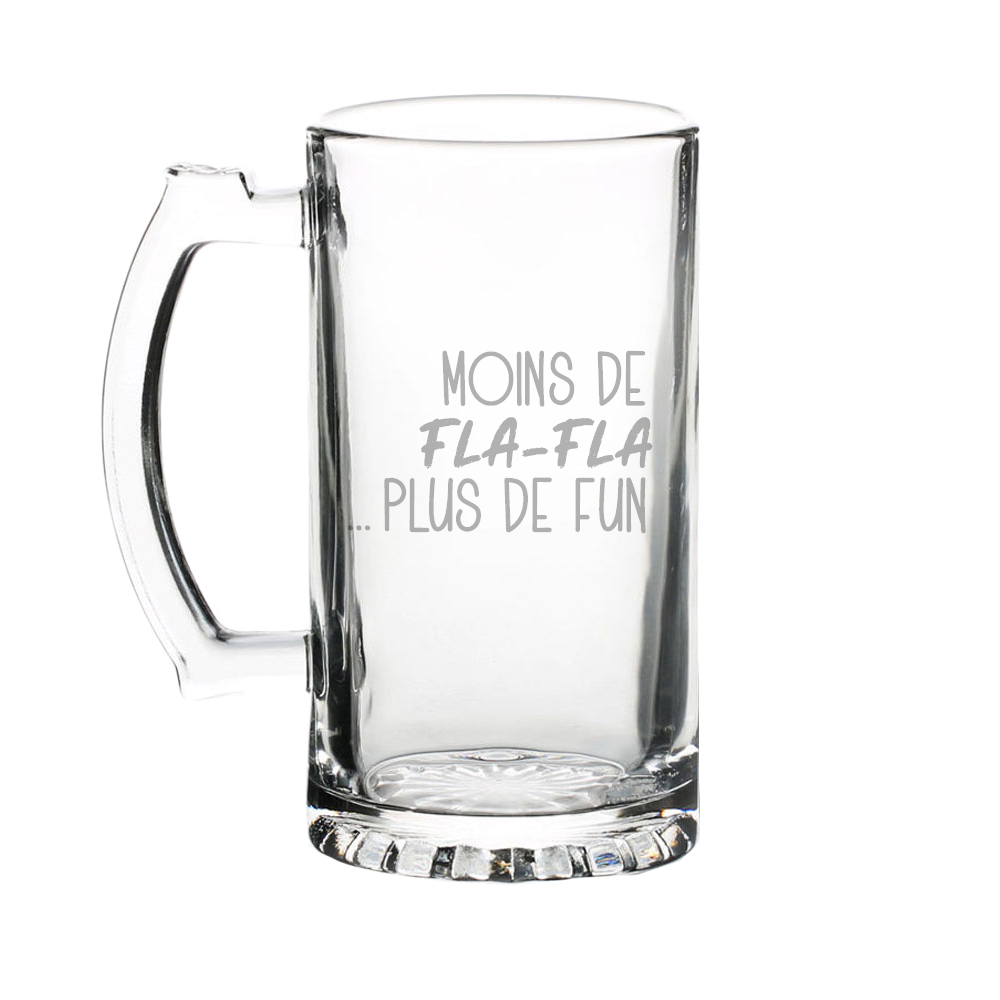 Verre gravé - Moins de fla-fla... plus de fun