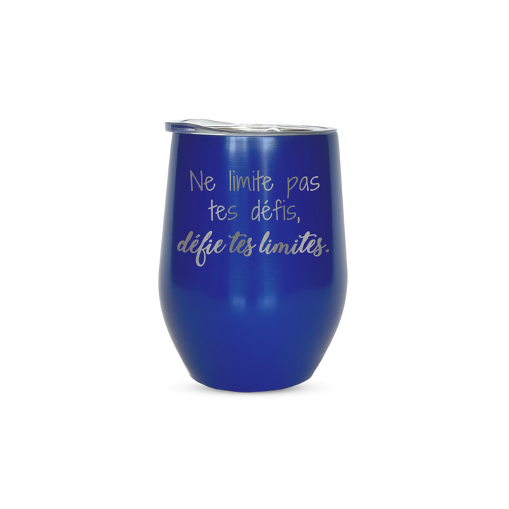 Verre gravé - Ne limite pas tes défis, défie tes limites