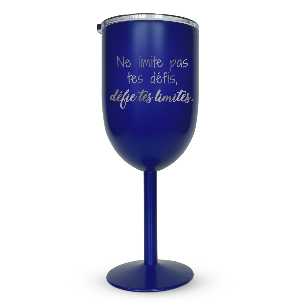 Verre gravé - Ne limite pas tes défis, défie tes limites