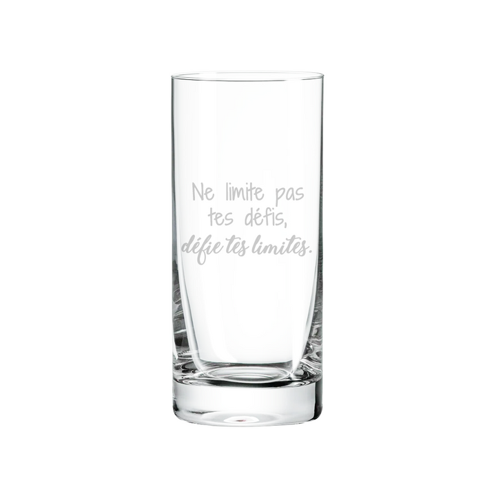 Verre gravé - Ne limite pas tes défis, défie tes limites