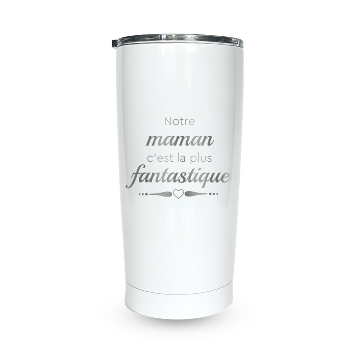 Verre gravé - Notre maman c'est la plus fantastique