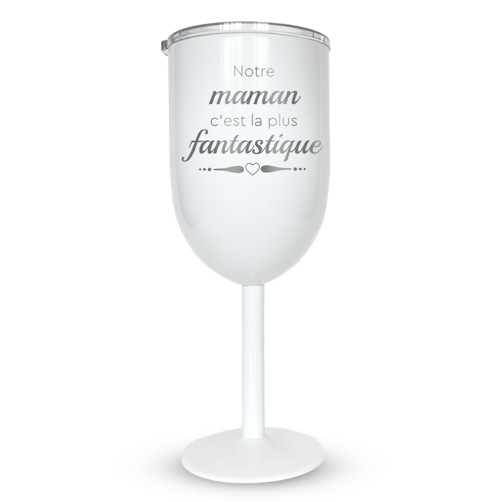 Verre gravé - Notre maman c'est la plus fantastique