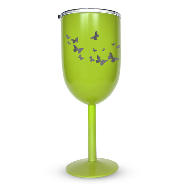 Verre gravé - Papillons