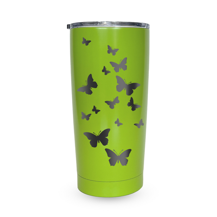 Verre gravé - Papillons