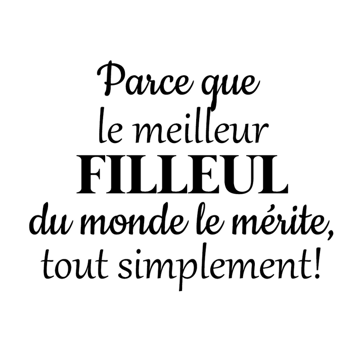 Verre gravé - Parce que le meilleur Filleul