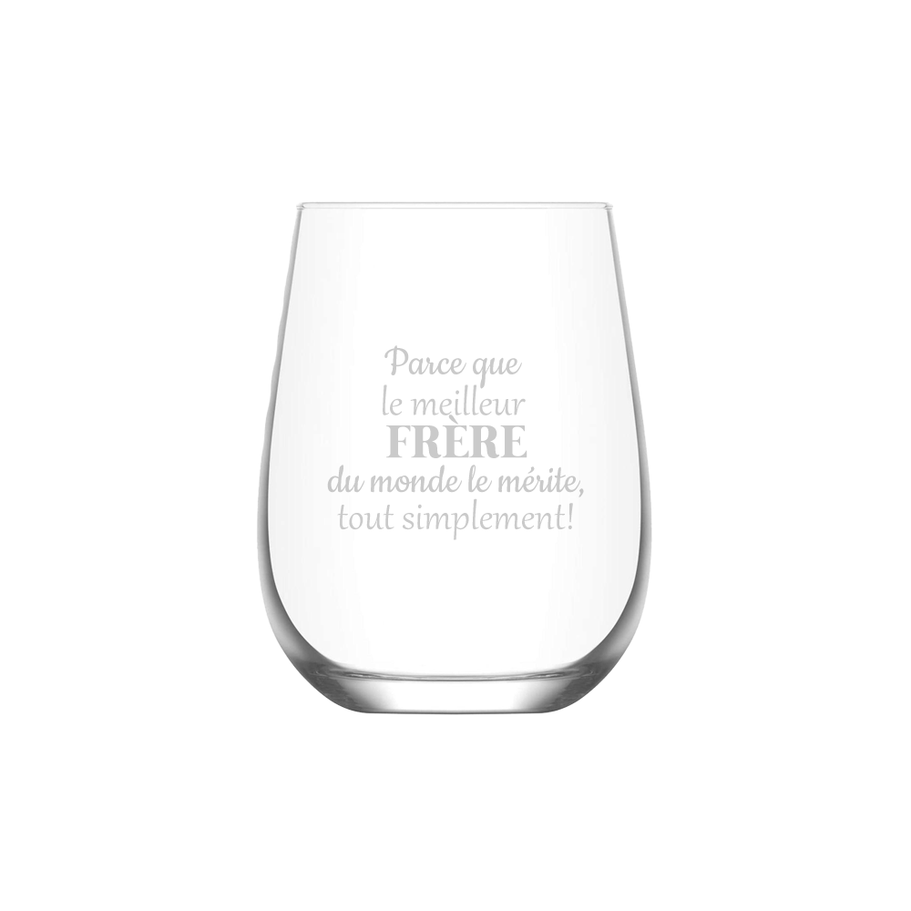 Verre gravé - Parce que le meilleur frère