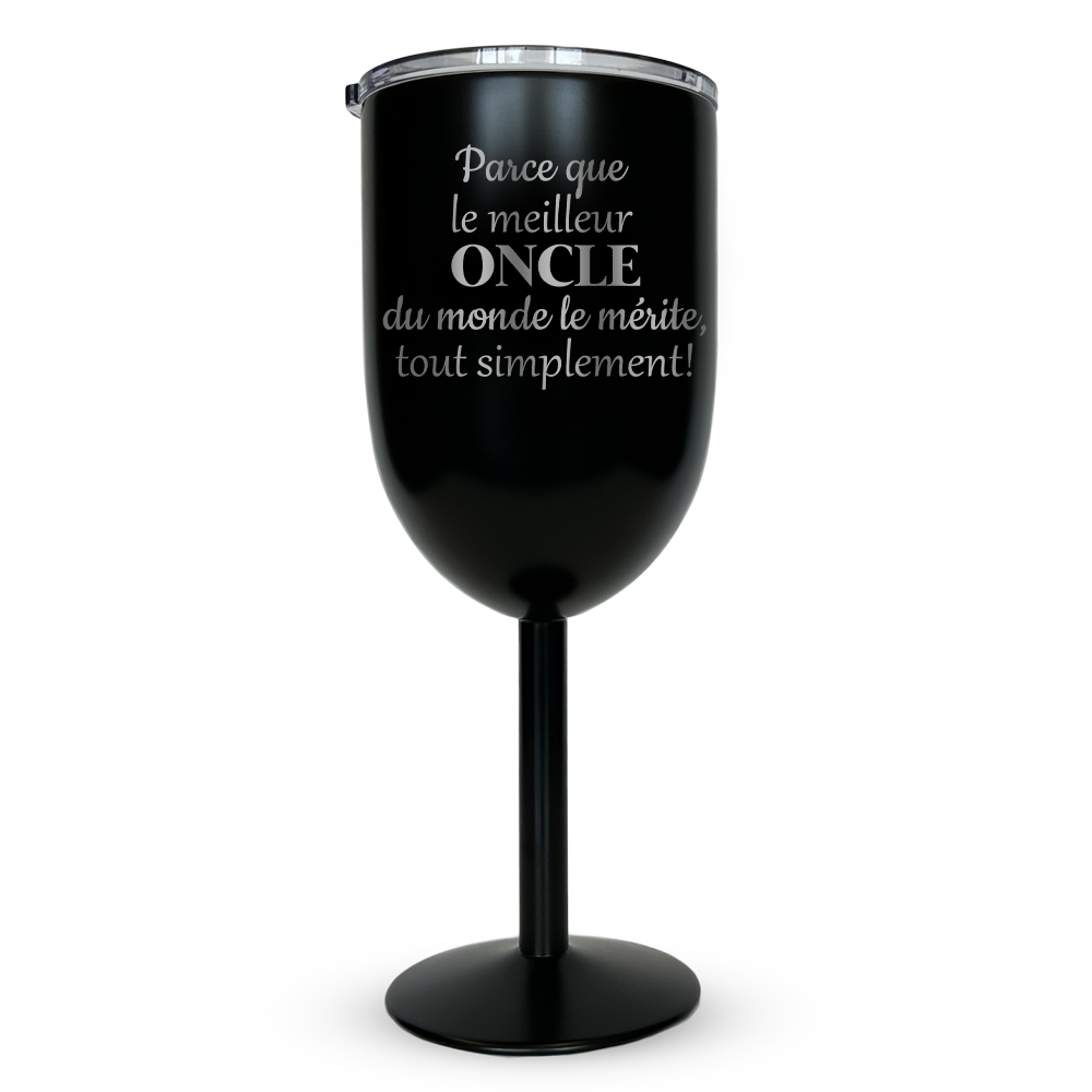 Verre gravé - Parce que le meilleur oncle