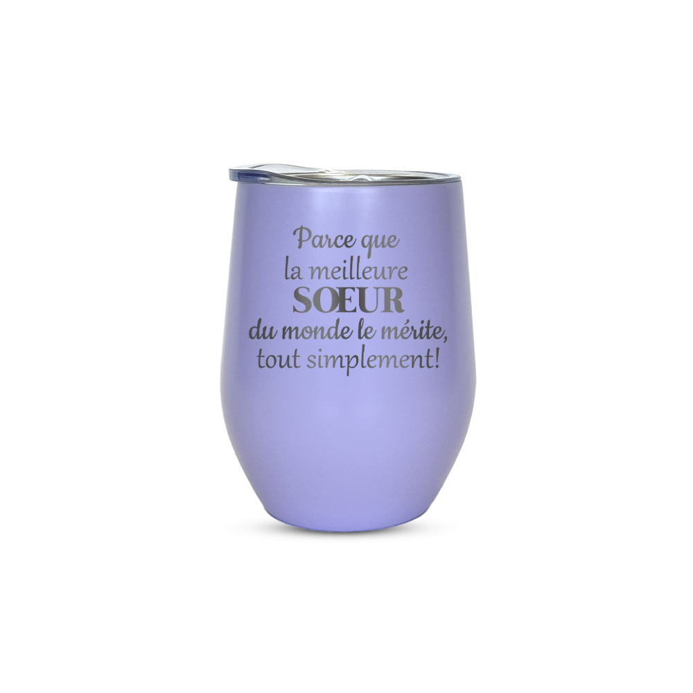 Verre gravé - Parce que la meilleure soeur