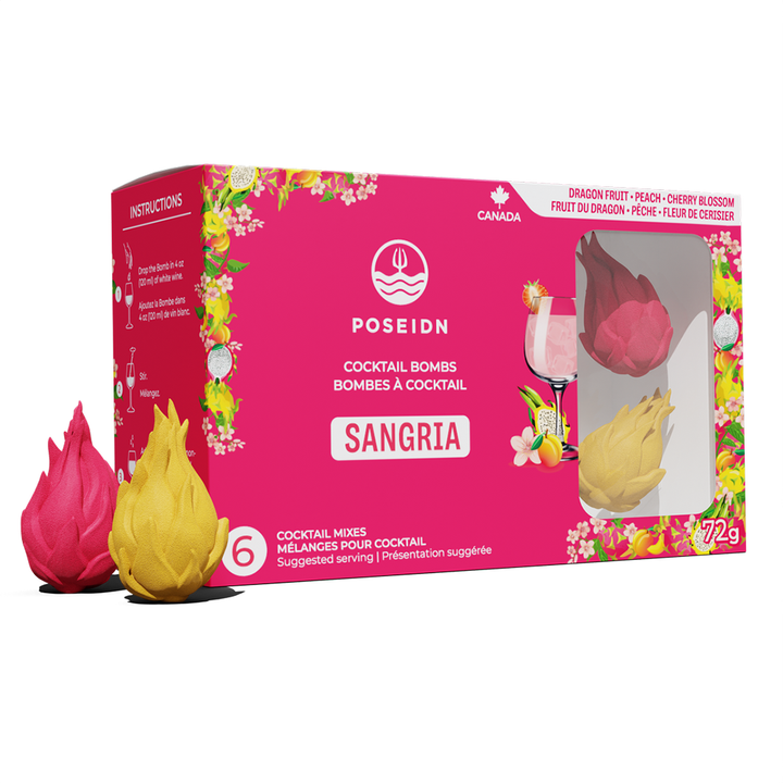 Bombe Sangria | Fruit du dragon, pêche et fleur de cerisier - Poseidn