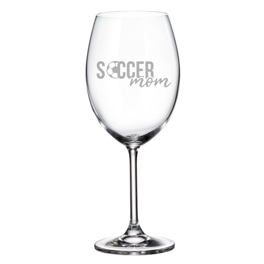 Verre à vin gravé - Soccer Mom