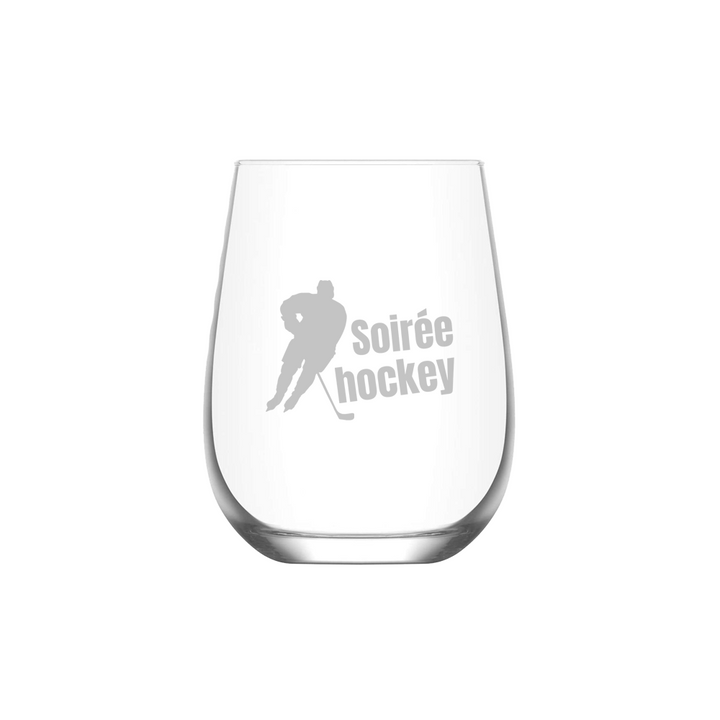 Verre Gravé - Soirée Hockey