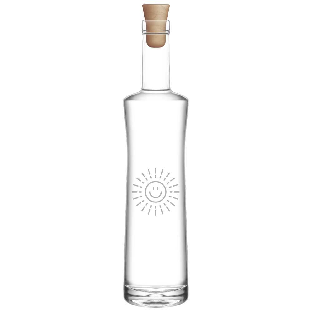Verre gravé - Soleil Souriant