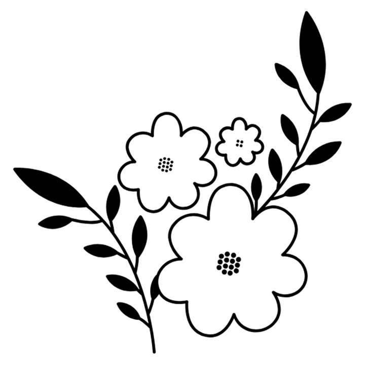 Verre gravé - Trio de fleurs