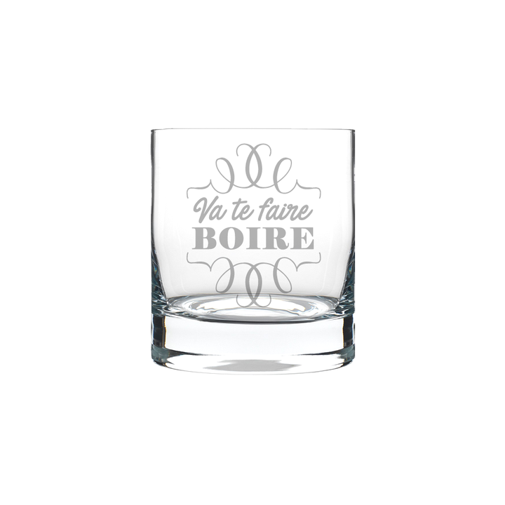 Verre gravé - Va te faire boire