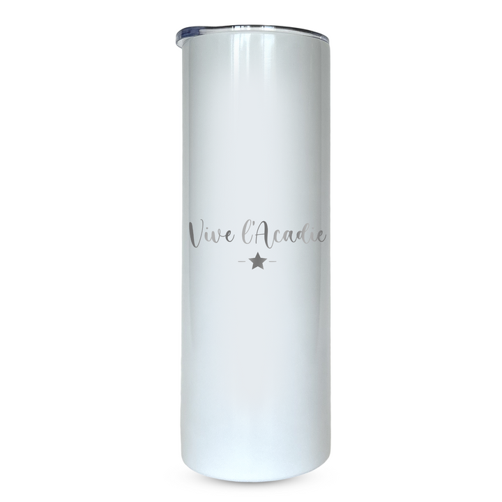 Verre gravé - Vive l'Acadie