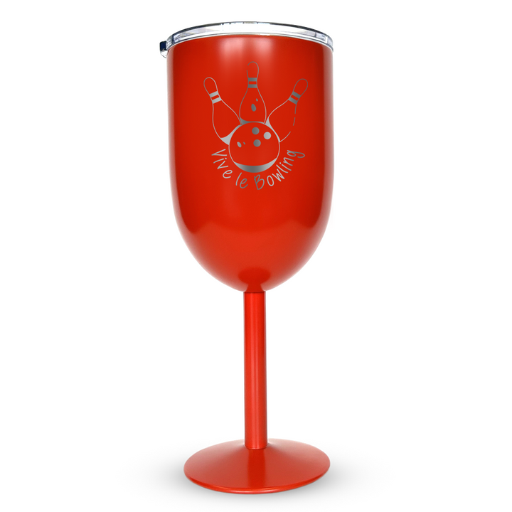 Verre gravé - Vive le bowling