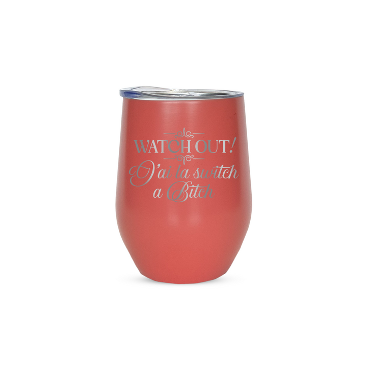 Verre gravé - J'ai la switch a Bitch