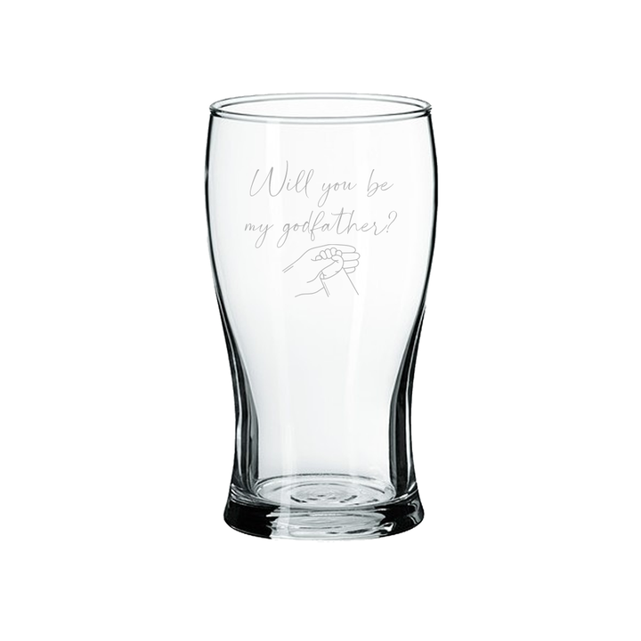 Verre gravé - Will you be my godfather?