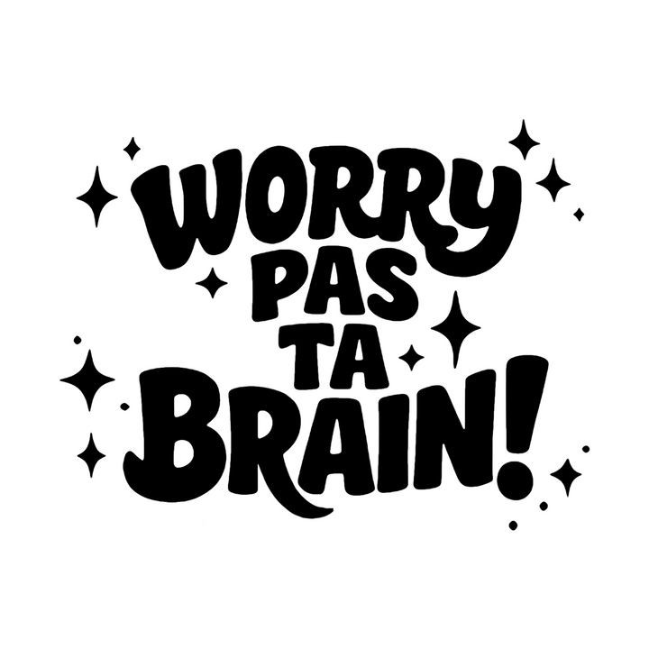 Verre gravé - Worry pas ta brain!