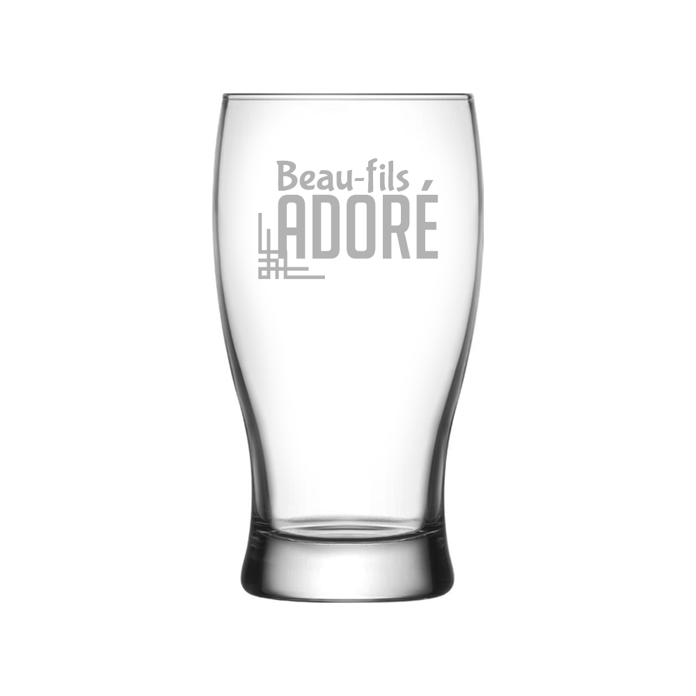 Verre gravé - Beau-fils adoré