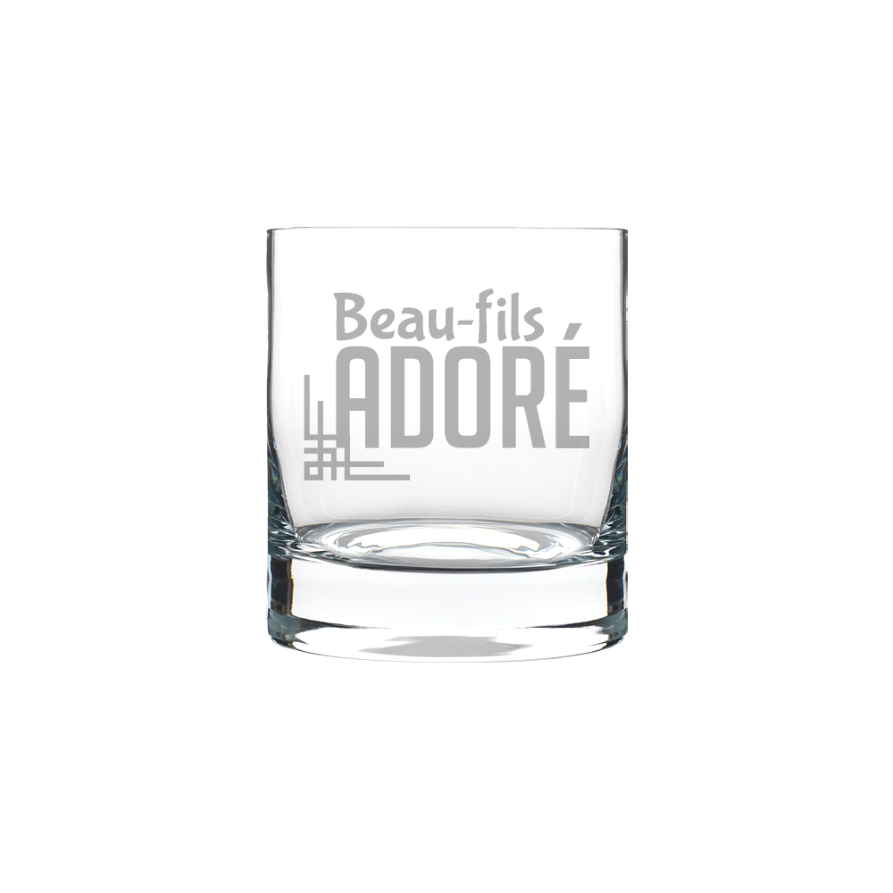 Verre gravé - Beau-fils adoré