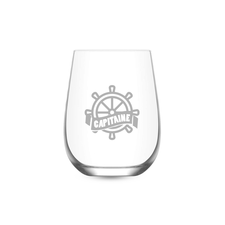 Verre gravé  - Capitaine