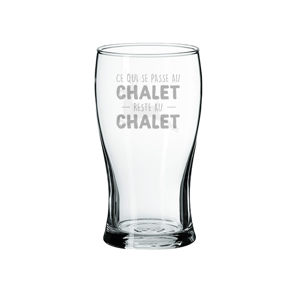 Verre gravé - Ce qui se passe au Chalet